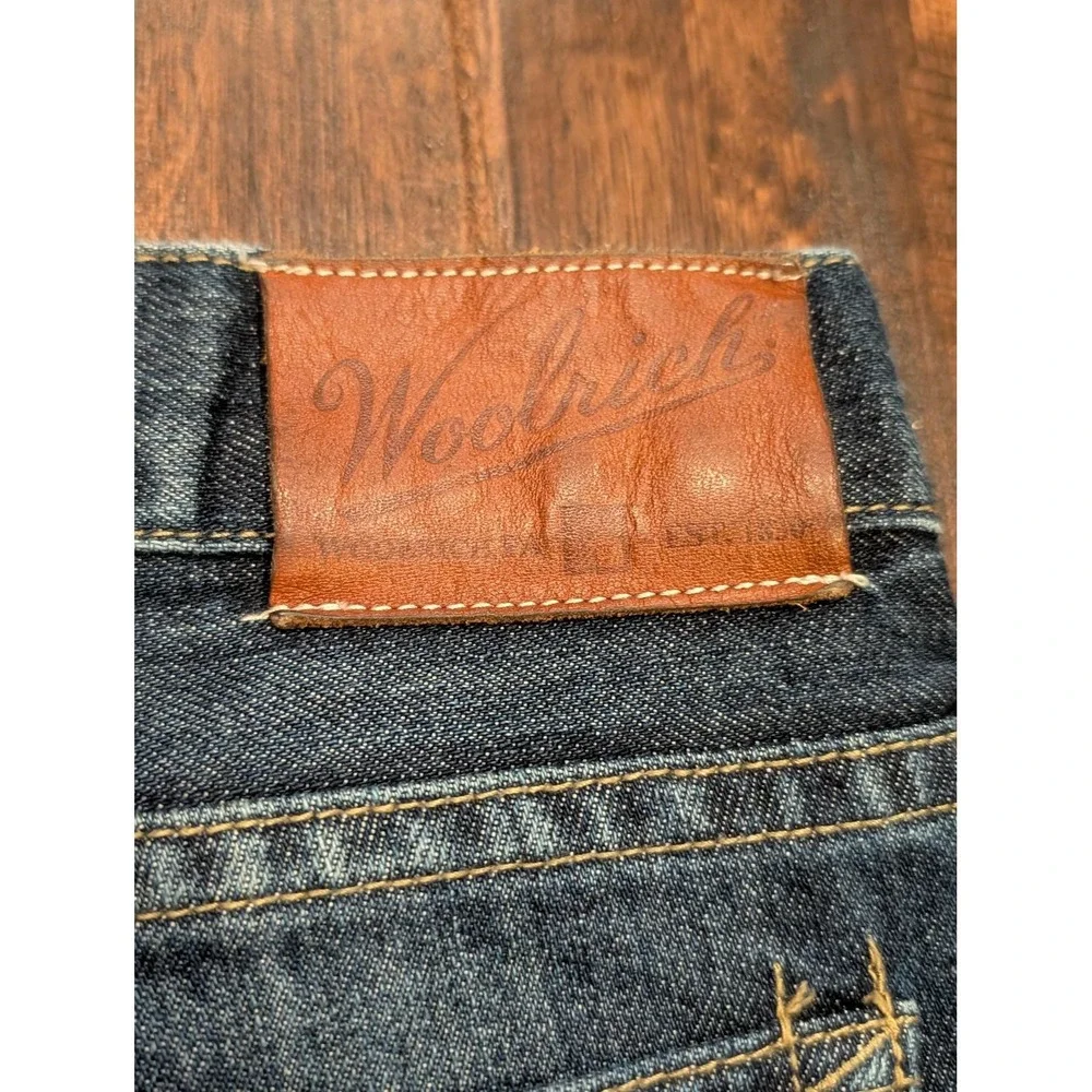 Woolrich Jeans Mens 40x32 Blue Denim Straight Leg Classic‎ Five Pocket Dark Wash